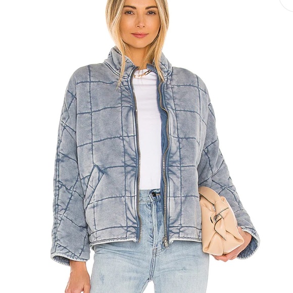 Free People Jackets & Blazers - Free People We The Free Dolman Quilted Knit Jacket in Wavy Waters